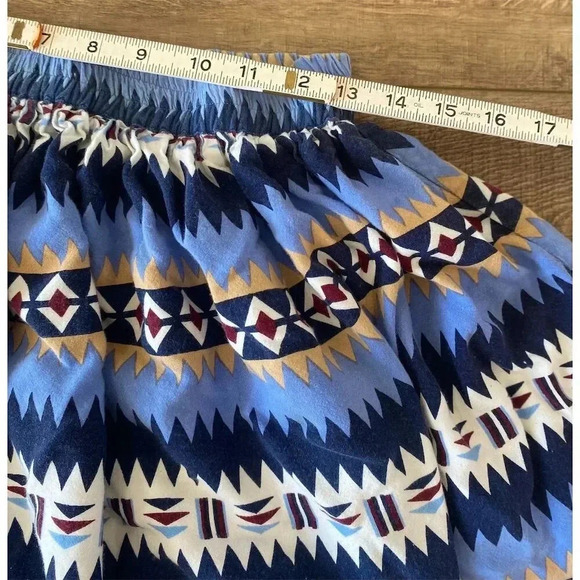 Vintage Southwestern Aztec Print Midi Skirt Women's Size L Multicolor western - Picture 3 of 3